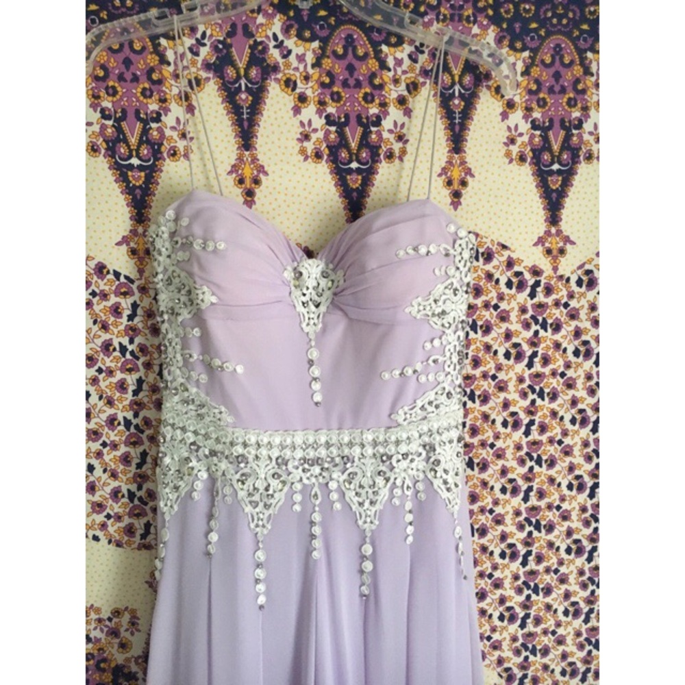 Beaded Sheer-Back Gown // - Picture 6 of 8